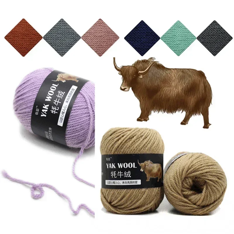 1szt 100g Yak Yarn Wool for Knitting Swetry Lana Para Tejer Thick Yarn Hilos Para Tejer A Ganchillo Crochet