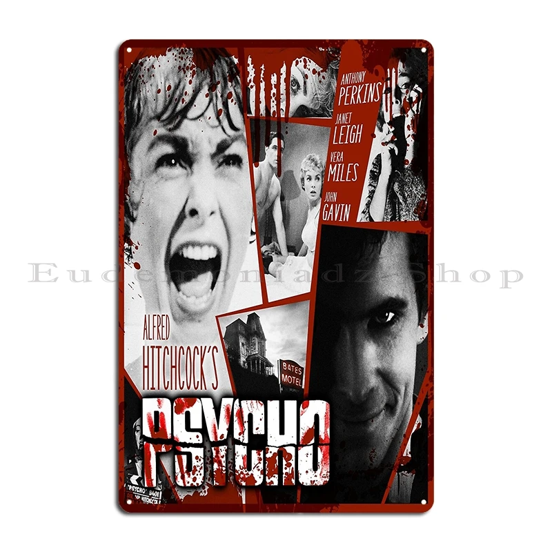 Hitchcock Psycho Movie Janet Leigh Metal Sign Club Personalized Living Room Club Designs Tin Sign Poster