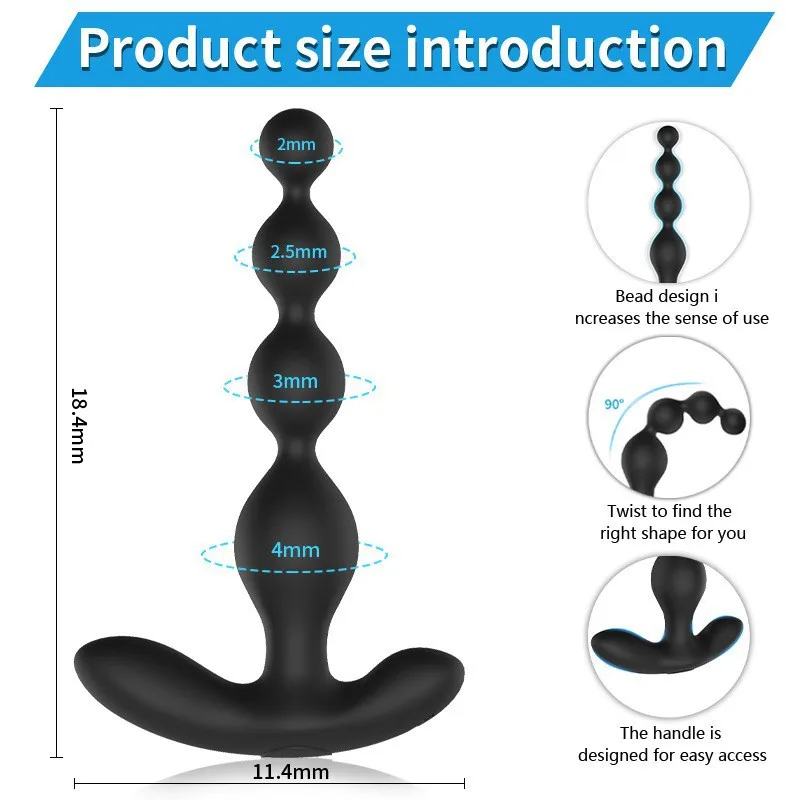 Electric Anal Plug for Women, Anal Plug for The Back of The Vagina, Cercla Bead Stick for Men, Masturbation Anal, Adult Sex Toy