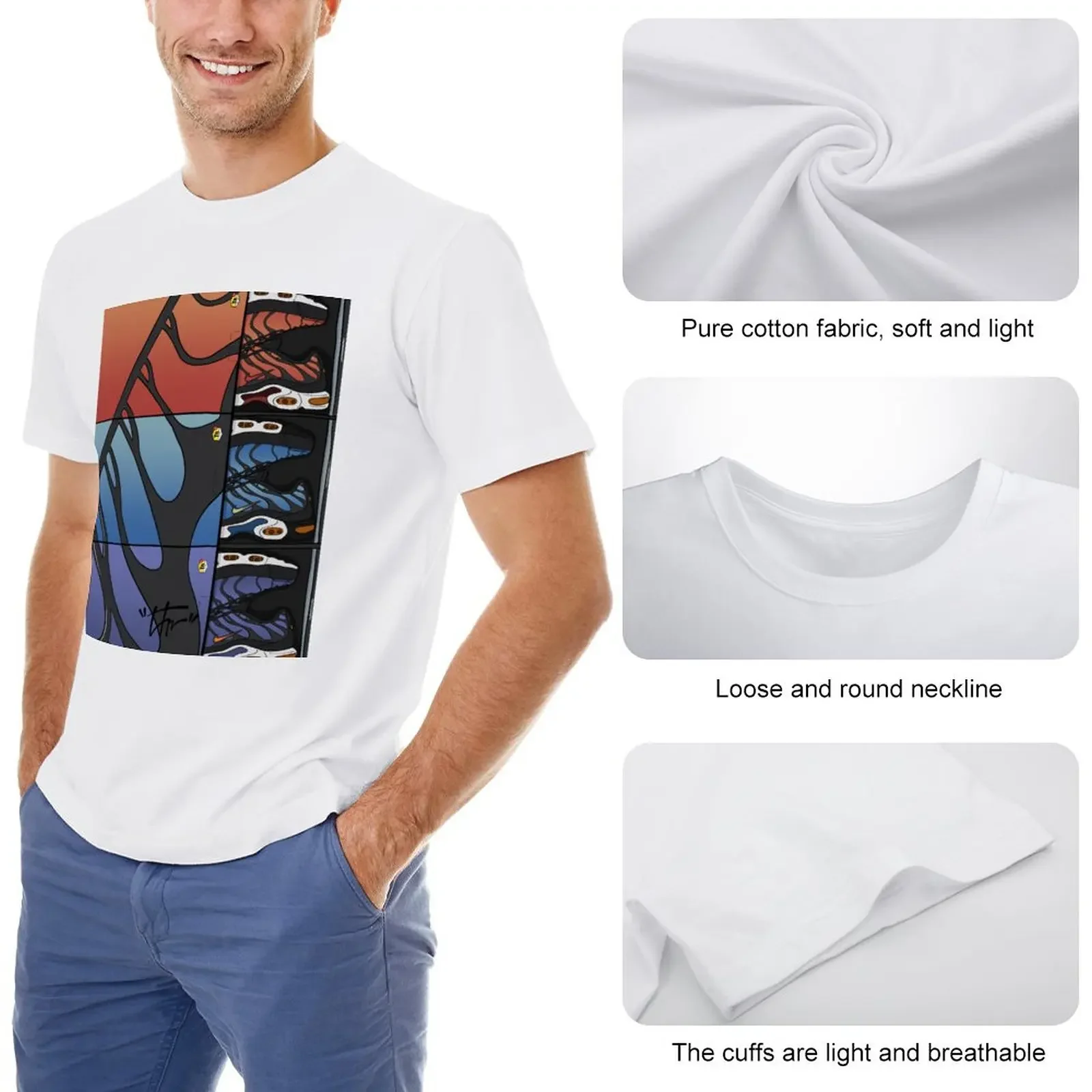 max plus tn print T-Shirts man Short t-shirt graphics t shirt Men's t-shirt