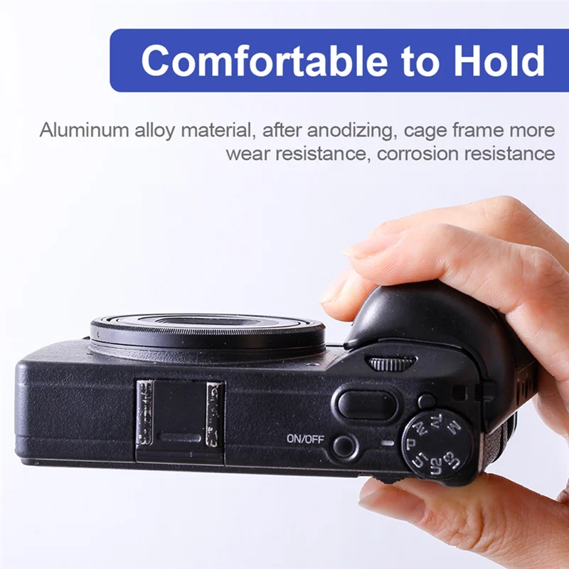 A73E-Grip Quick Installation Board Accessories For Ricoh GR3 GRX Aluminum Alloy Base Camera Handle Silicone Handles