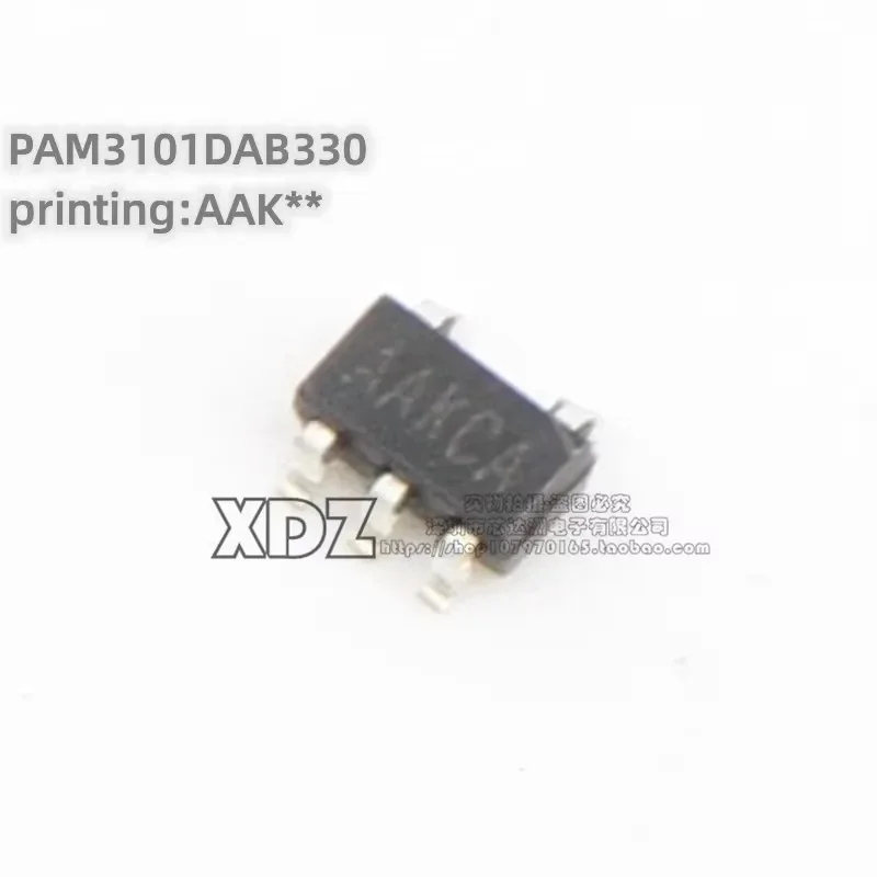 10pcs/lot PAM3101DAB330 Silk screen printing AAK** SOT23-5 package Original genuine Voltage regulator chip
