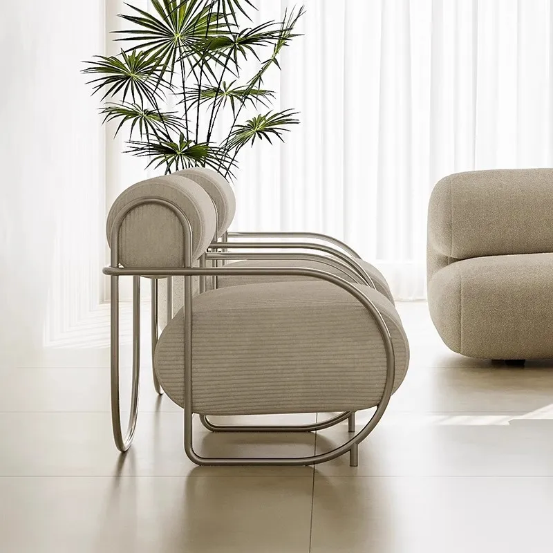 Italian Stainless Steel Single , Single Sofa , Lounge Chair, Dining , French Business Negotiation