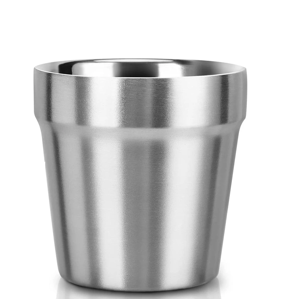 4pcs 175ml Stackable Double Walled 304 Stainless Steel Vacuum Insulated Cups Travel Mugs for Outdoor Adventure Daily Use