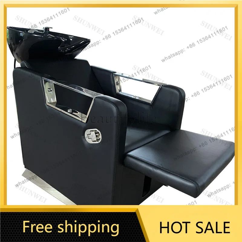 Factory Direct Sales: Semi-reclining hair wash bed beauty salon, Japanese sit-style hair wash bed chair, barbershop