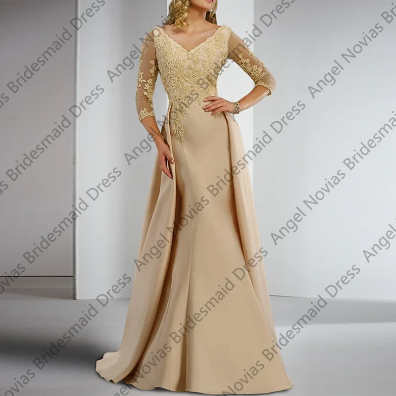 

Женское длинное платье-русалка, цвета шампанского