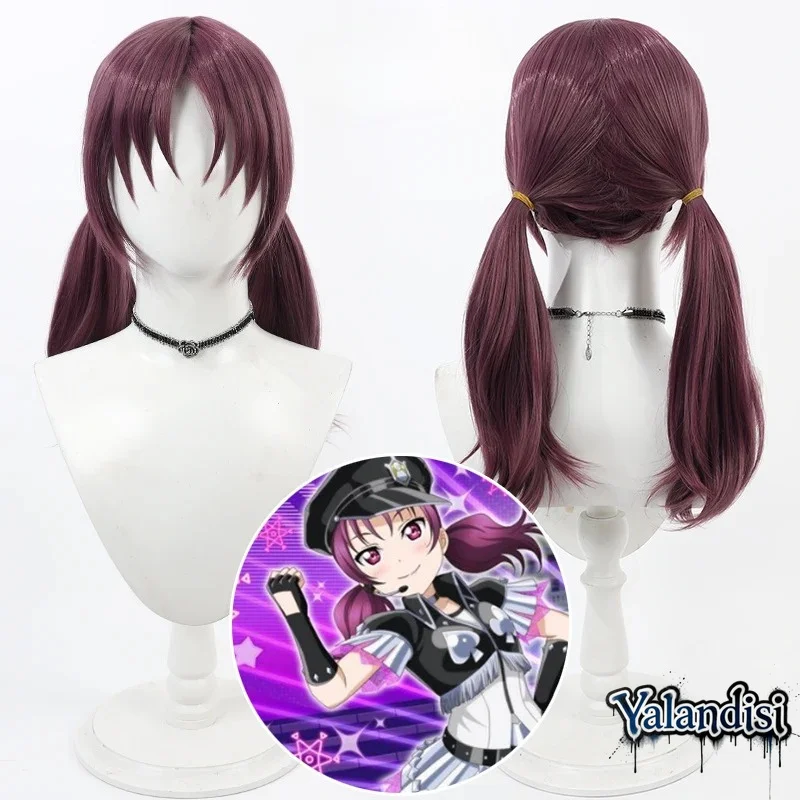 Yalandisi& Anime LoveLive Sunshine Ria Kazuno Cos Cosplay Wig Halloween Carnival Party Props Synthetic Hair Heat Resistant Fiber
