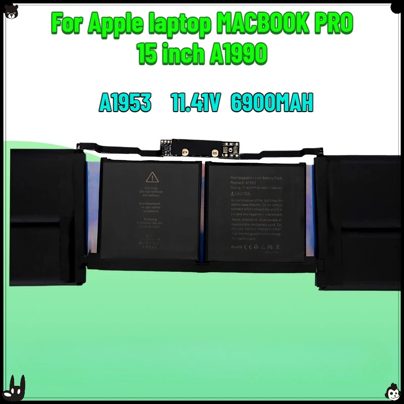 

11.41V 83.6WH 6900MAH A1953 Laptop Battery for Apple Laptop MACBOOK PRO 15 Inch A1990