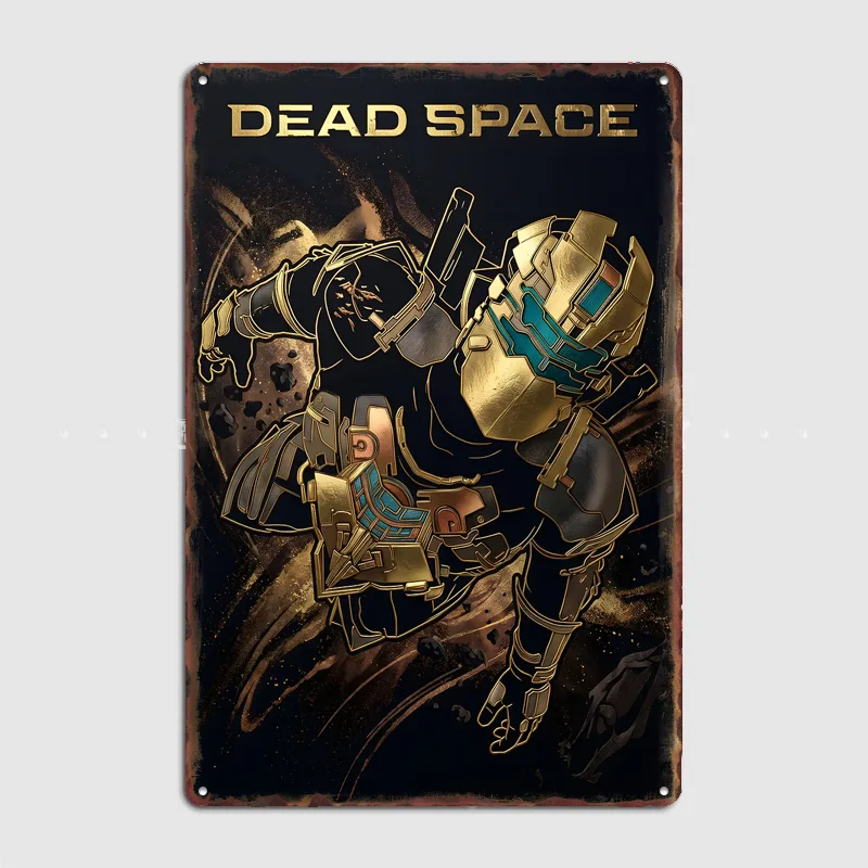 Dead Space Golden Armor Poster Metal Sign Life Wall Custom Bedroom Indoor Home Wall Decor Posters Room Decoration