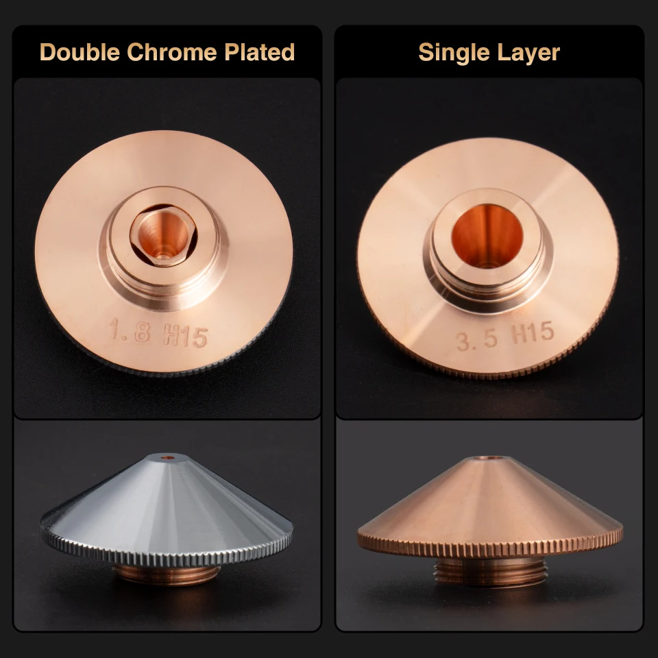 High Speed Laser Nozzles for Fiber Cutting Machine Single Double Layers D28 M11 D32 M14 Raytools Precitec WSX HSG Bodor HANS