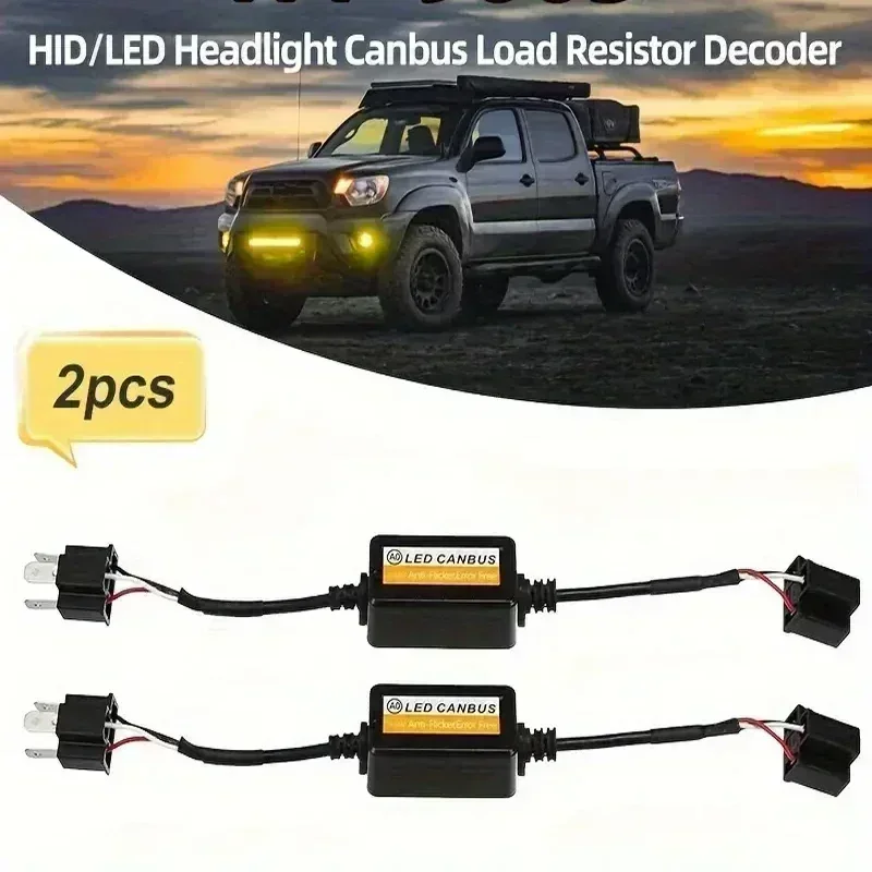 1/4PCS LED Car Headlight Bulbs Decoder No Error H4 H7 H11 9005 9006 Conversion Kit Load Resistor Warning Auto Lights Decoder image 4
