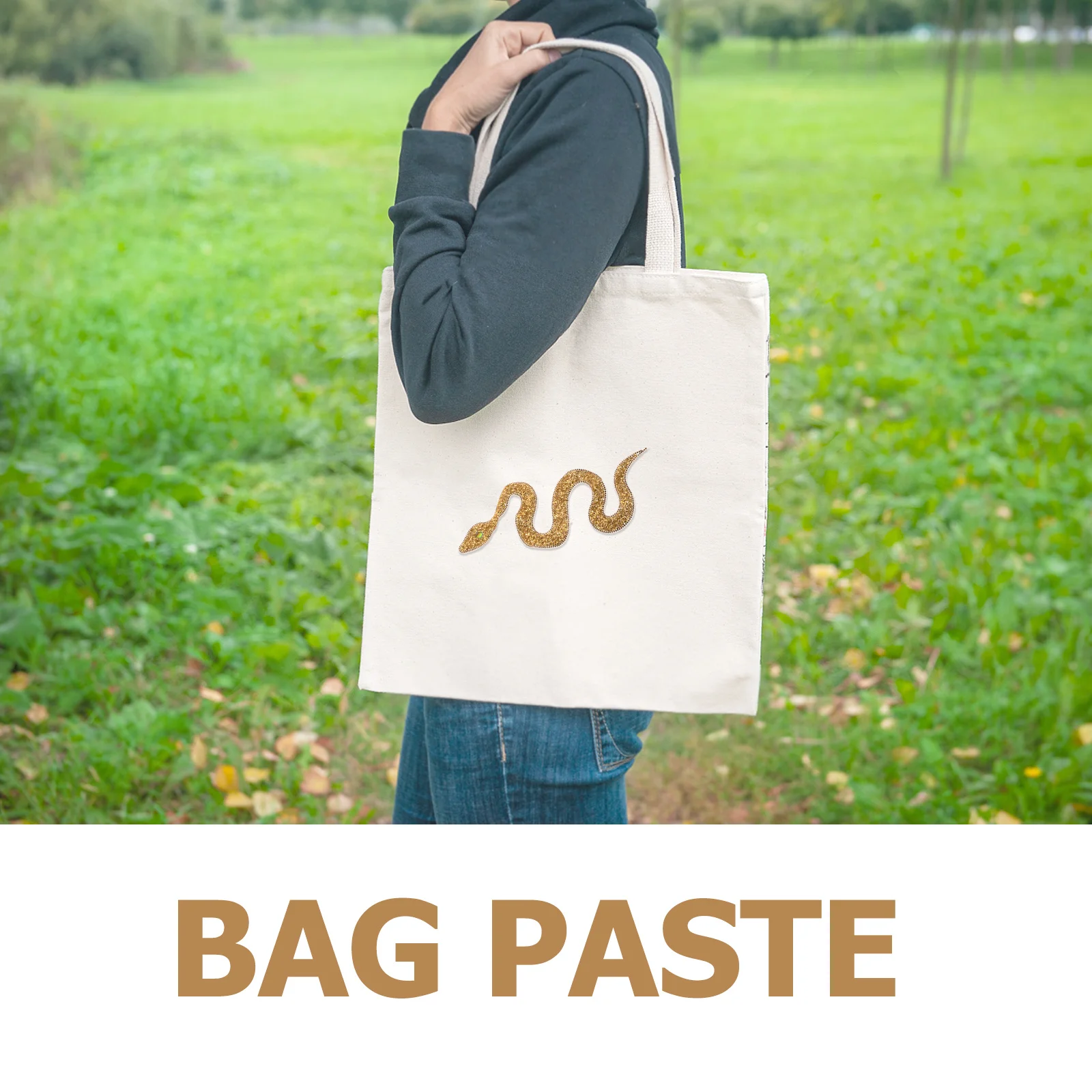 

Rhinestone Snake Applique Exquisite Snakelike Pattern Iron on Patch for Clothes Bags Crafts DIY Supplies Snake Applique