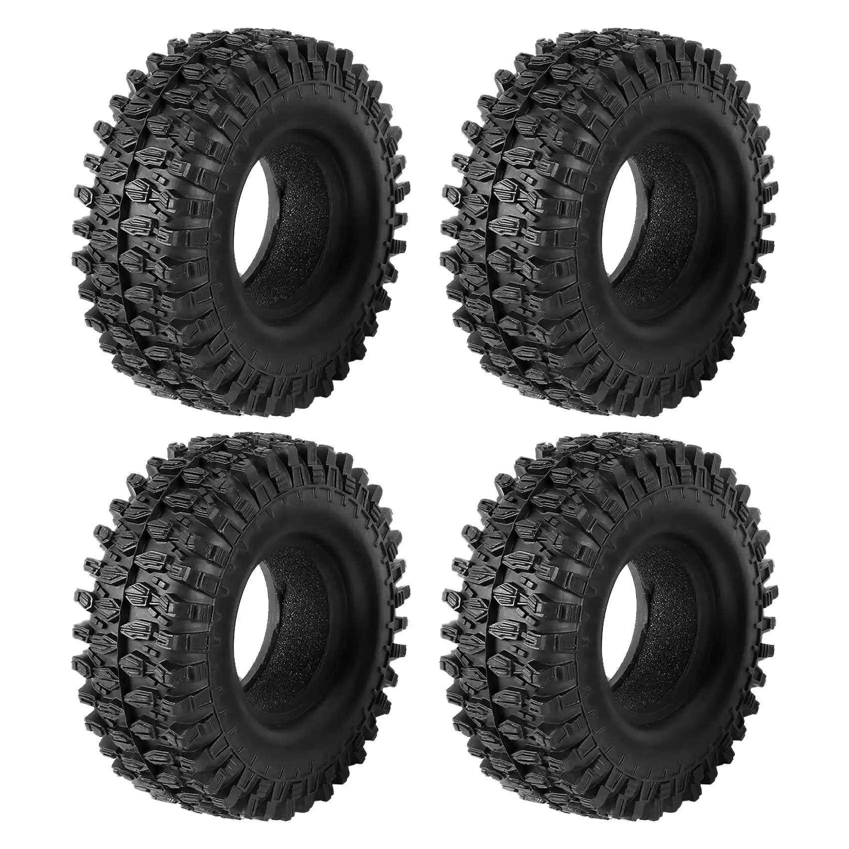 4 PièCes SéRies 1,9 Pouces Pneu en Caoutchouc 1.9 Pneus de Roue 108X40MM pour 1/10 RC Crawler Traxxas TRX4 Axial SCX10 90046