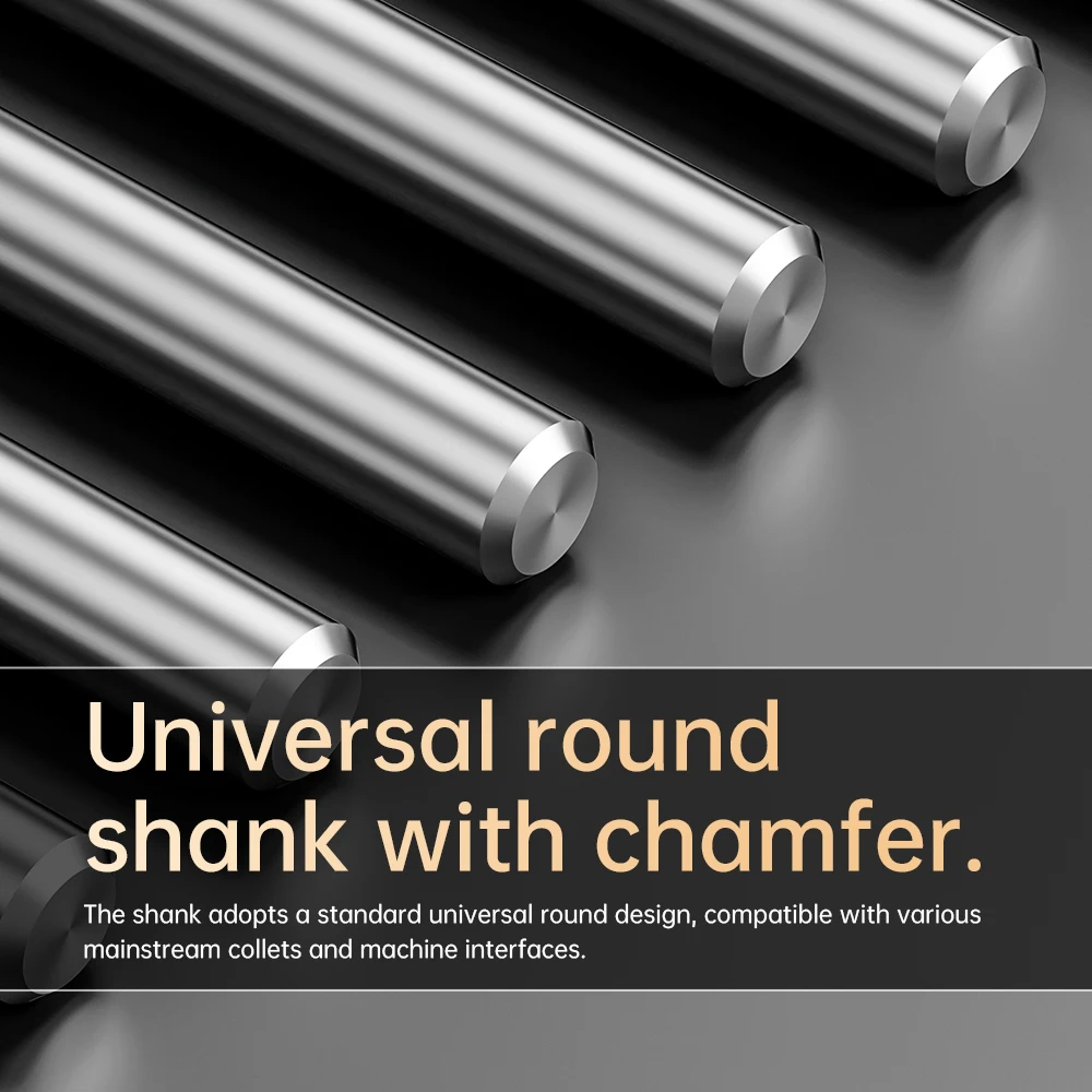 Weitol 5 Buah 4Mm Shank Setengah Lurus Bit CNC Ukiran Bit Lurus Shank Router Bit Alat Mesin CNC