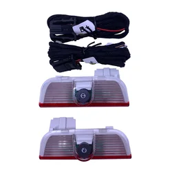 도어 경고등 + 골프 용 케이블 와이어, Jetta MK5 MK6 Passat B6 B7 CC TIGUAN FAW A09 411 B 한 쌍