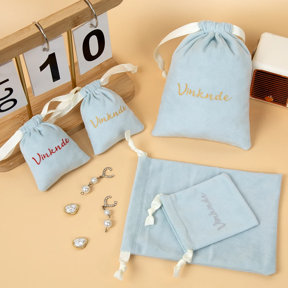 3x4 ''شعار مخصص مطبوعة المخملية الرباط حقيبة فاخرة لينة السفر المنظم مجوهرات شمعة الشعر هدية العطور حزمة الغبار الحقيبة #4