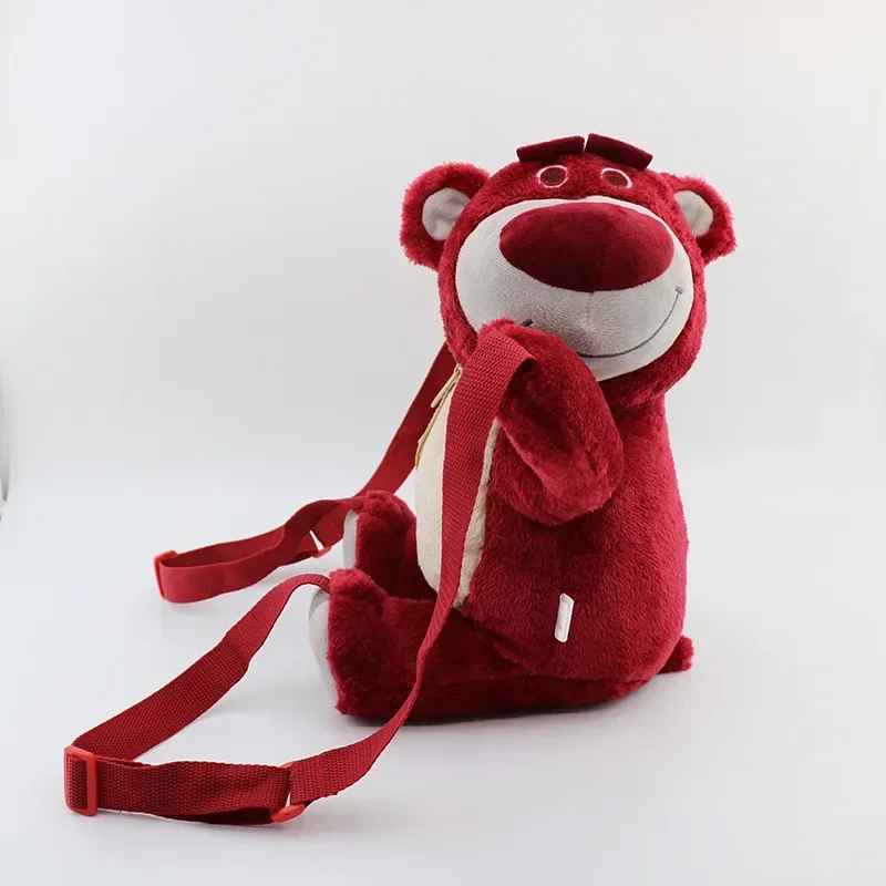 40cm Strawberry Bear Plush Backpack Toy Story Strawberry Bear Plush Doll Toy Children Boys Girls Bag Coin Purse Gift