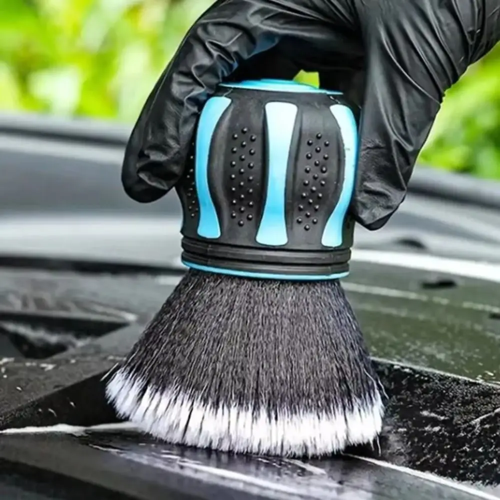 Soft Bristles Car Detailing Brushes Ergonomic Grip Multi-Purpose Brush Automobile Interior Brush Reusable Design