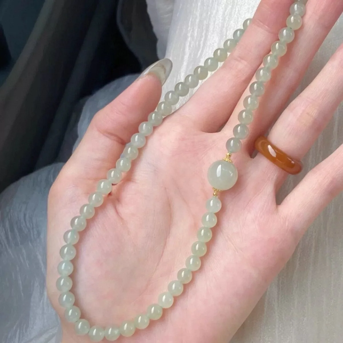 Double-layer stacked bracelet, clear aqua double-loop bracelet, niche jewelry bracelet, top choice for gifts