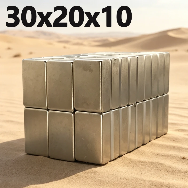 1/2/3/5pcs 30x20x10mm Magnet Strong Neodymium Magnet N35 NdfeB Permanent Magnetic Imanes Square Shape 30*20*10mm Accessory