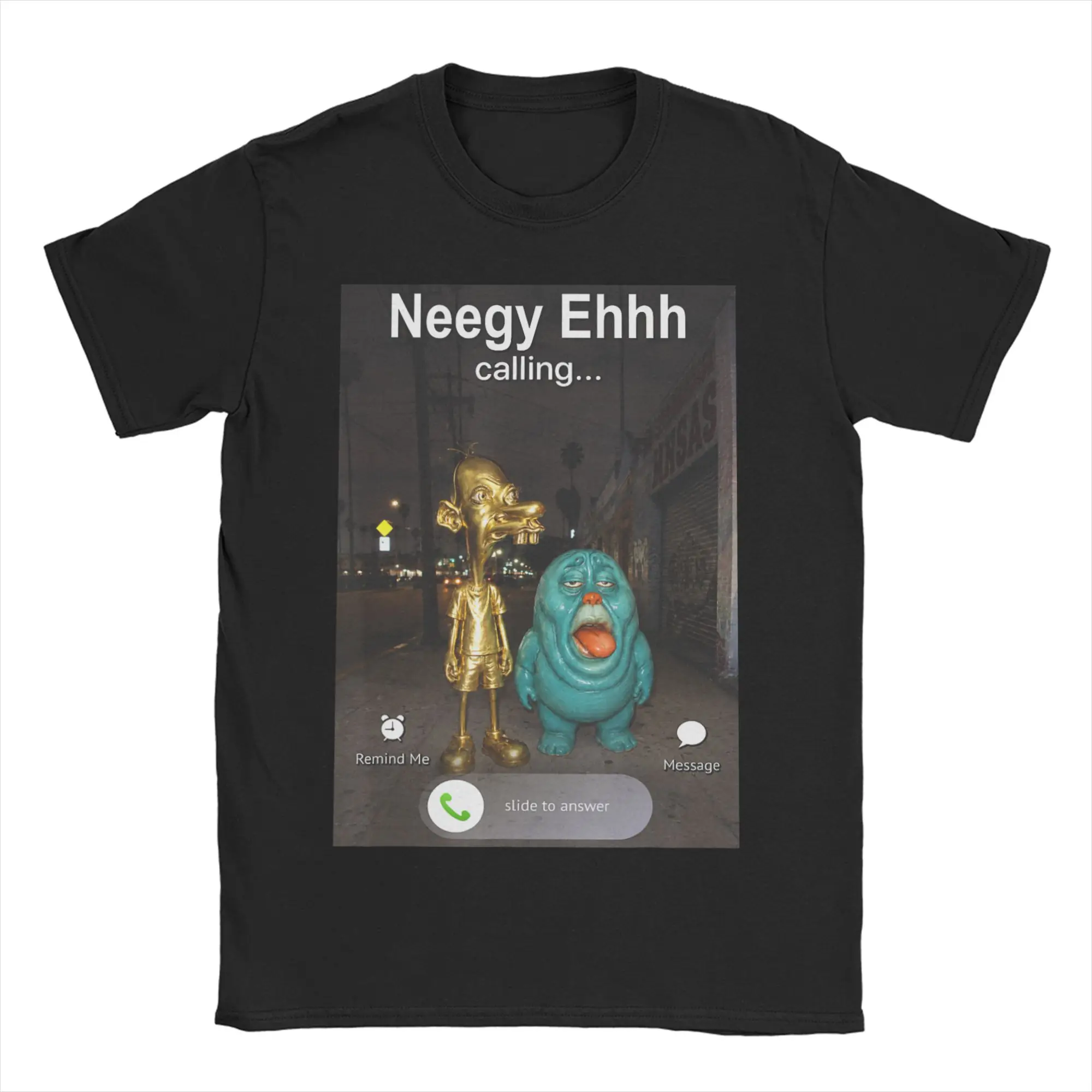 Novelty Neegy Funky Ehh Is Calling Funny Brainrot Viral Meme T-Shirt for Men Cotton T Shirts  Short Sleeve Tees New Arrival Tops