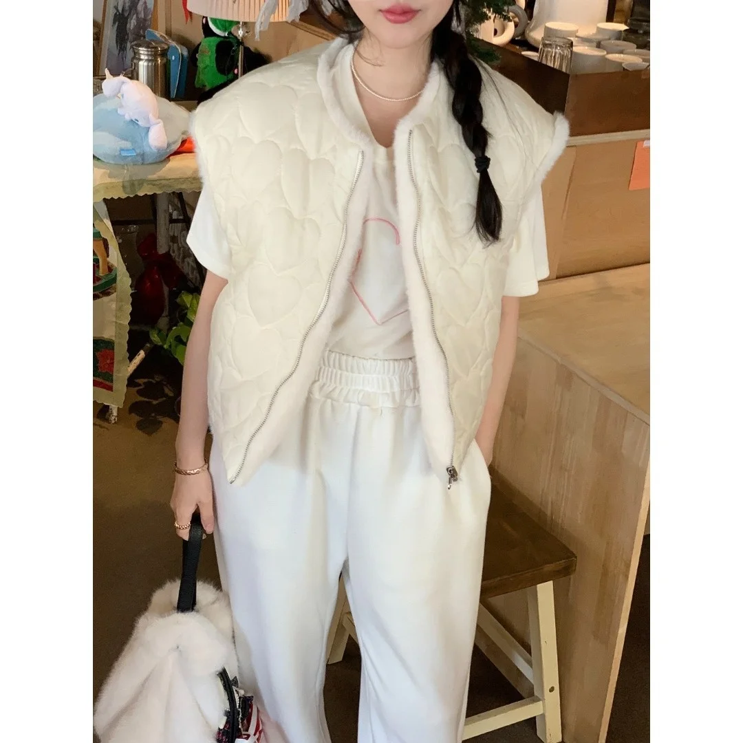 

Шикарный винтажный двусторонний жилет, свободный повседневный универсальный жилет из искусственного меха норки, женская модная верхняя одежда в Корейском стиле