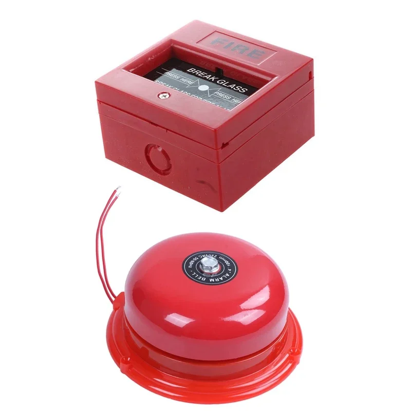 

AC 250V/12V DC 12V Resettable Manual Call Point Fire Alarm Pull Station & AC 220V 100mm Schools Fire Alarm