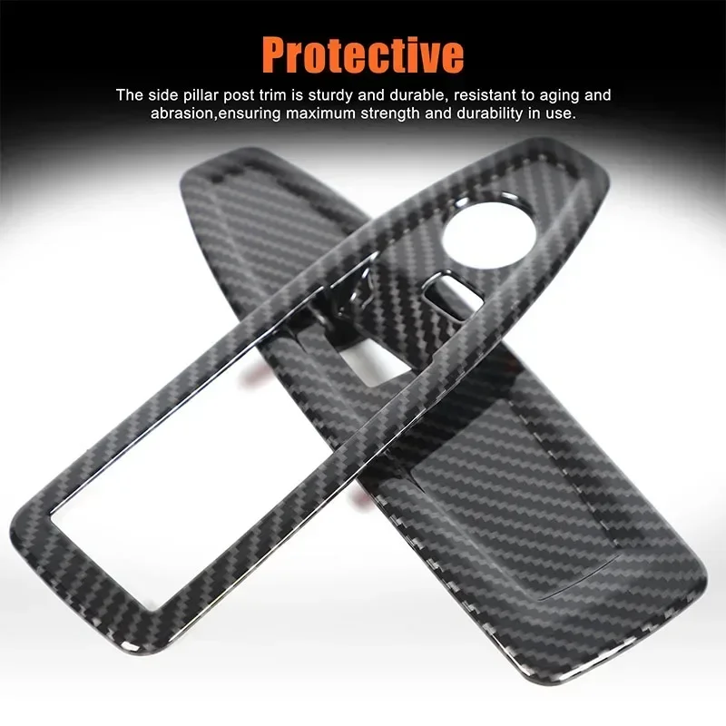 

For BMW 2 Series Coupe F22 2014-2019 ABS Carbon Fiber Car Glass Lift Switch Panel Frame Stickers Car Accessories