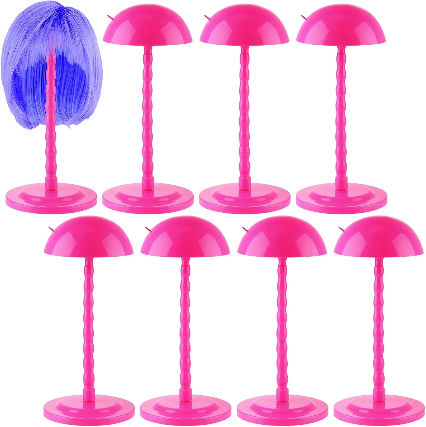 

Wig Head Stand for Multiple Wigs Mannequin Head Portable Hat Display Stand Travel Wig Holder for Styling Non Slip Stable DIY