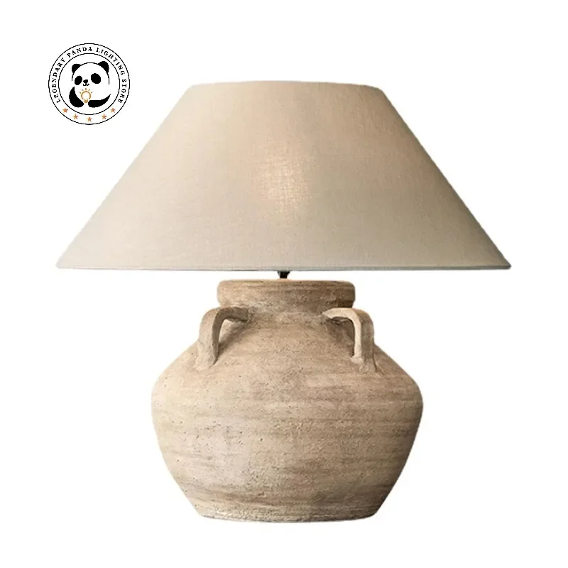 candeeiro de mesa led ceramico para decoracao do quarto abajur de linho retro criativo japones zen tea room luzes de cabeceira noguchi yong 01