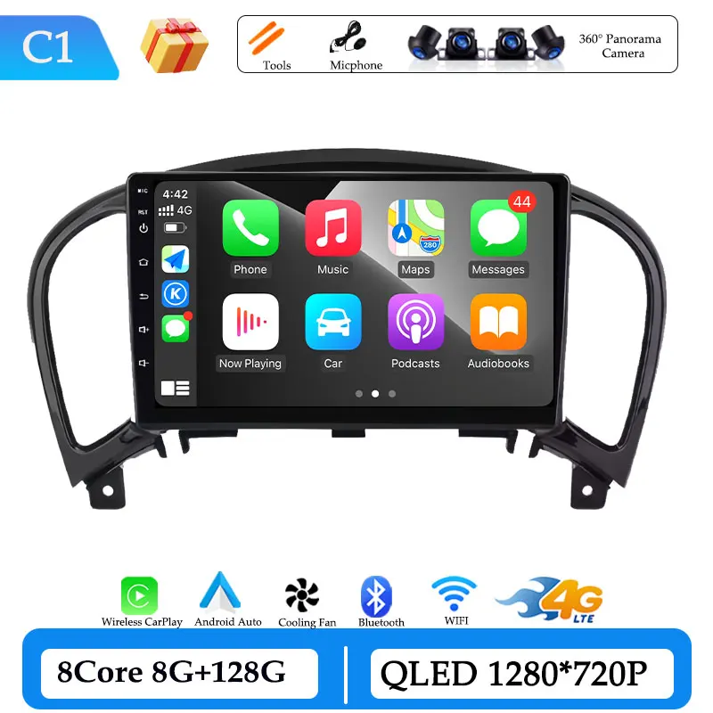 Wireless CarPlay Android 15 for Nissan Juke 2011 - 2016 Car Radio Video Audio Multimedia Player DSP Stereo GPS Navigation WiFi image 3