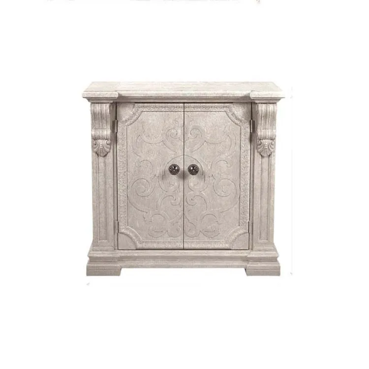 French retro solid wood dining side cabinet, home carved decorative cabinet, architectural revival entrance chest locker, shoe