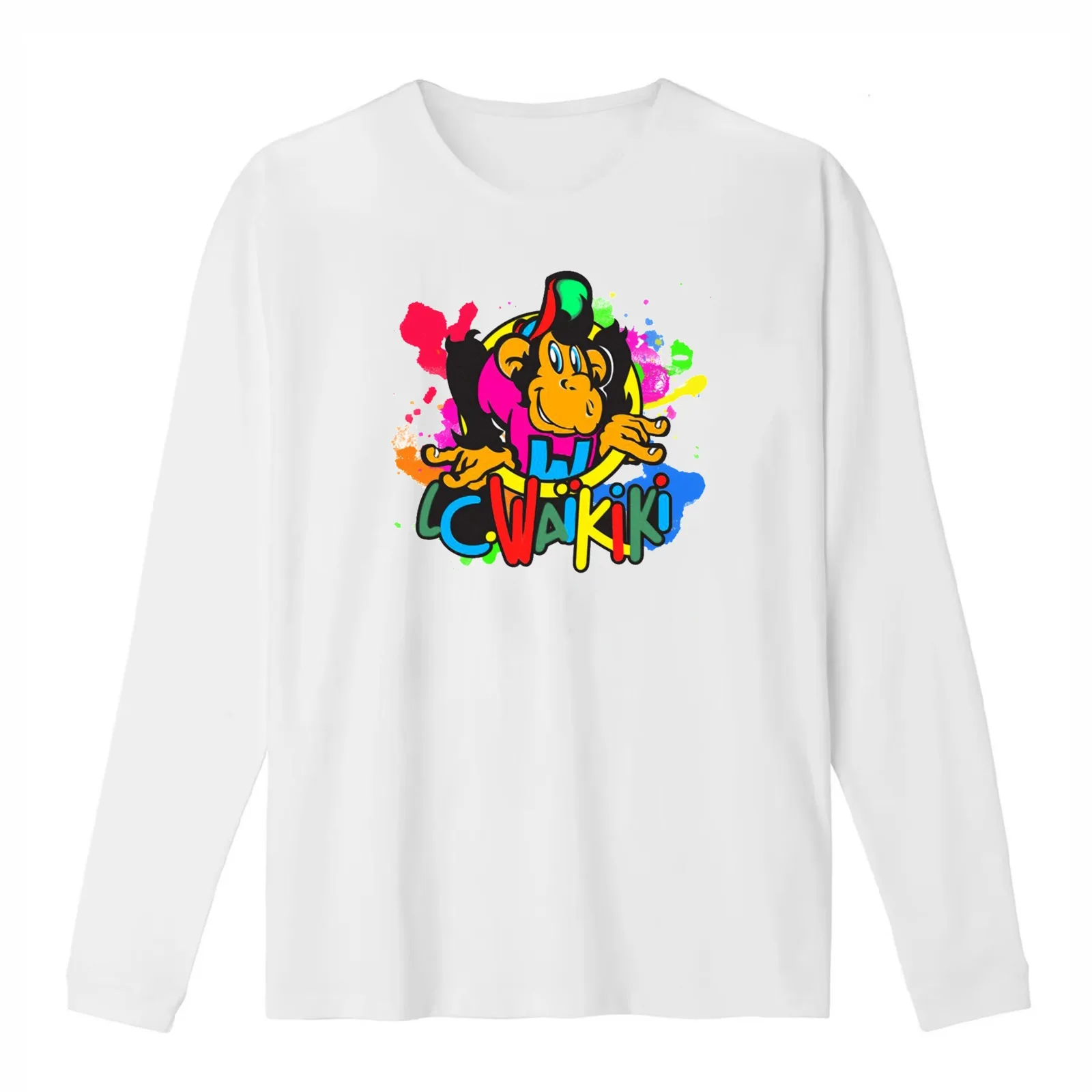 Colorful Waikiki T-Shirt Summer Casual Cotton Tee Oversized Streetwear Tops Vintage Graphic Print Loose Fit Short Sleeve