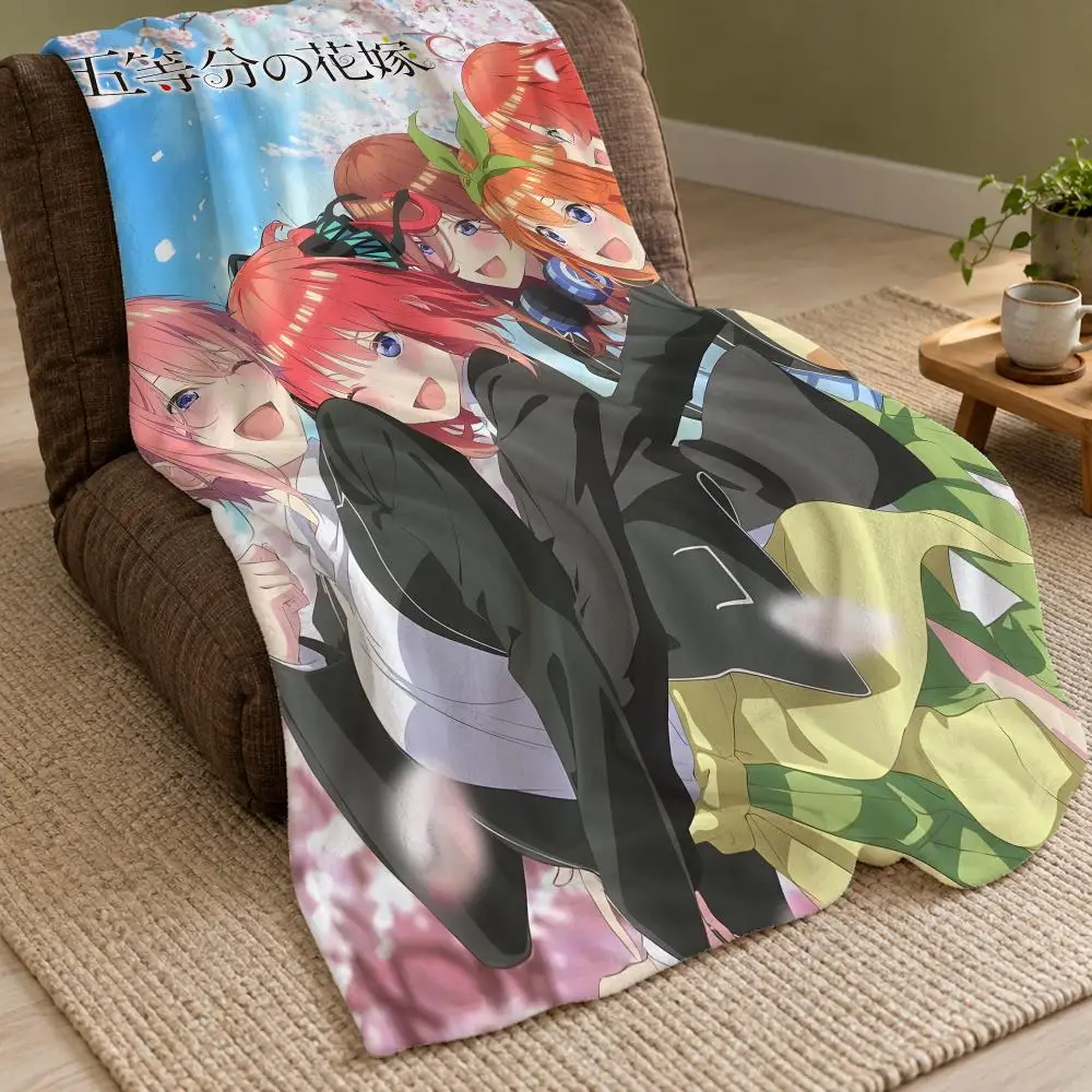 The Quintessential Quintuplets Throw Double Sided Flannel Throw Blanket Soft Warm Washable Home Decor