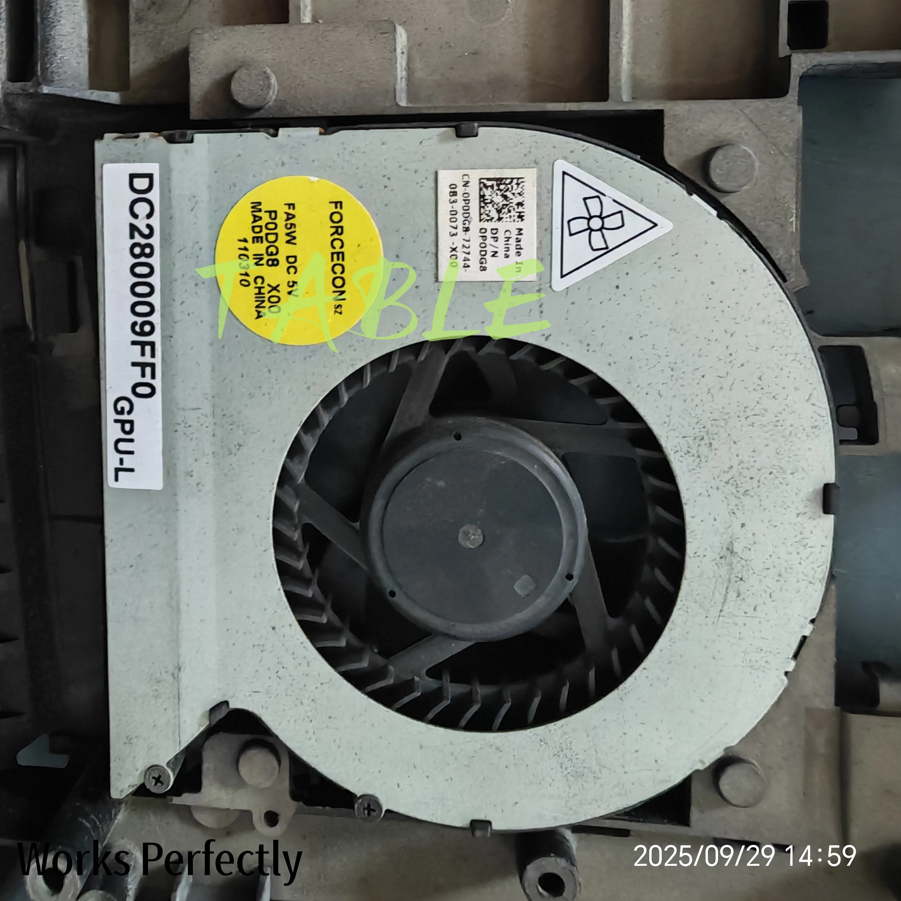 Original FOR Dell Alienware 18 R1 M18X R3 CN-0X2R7W Laptop Cooling Fan 0RTRCG 100% Works Perfectly