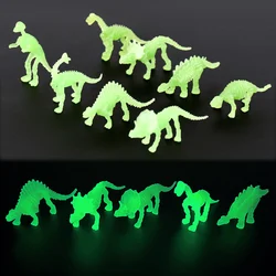 12/24 Stuks Lichtgevende Dinosaurussen Jurassic Wereld Noctilucent Gloed In De Donkere Dinosaurus Model Speelgoed Voor Kinderen Geschenken Verjaardagsfeestje Decor