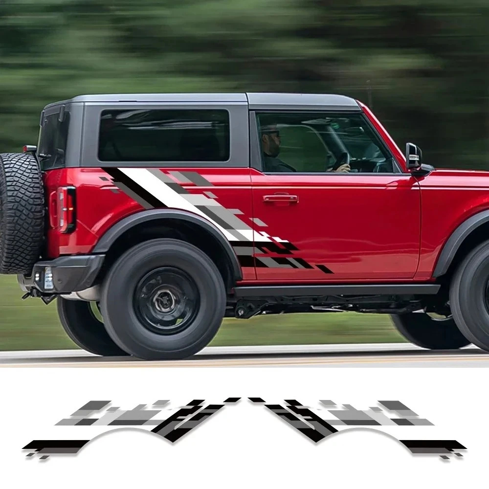 

Наклейки на боковые части кузова автомобиля, спортивные виниловые наклейки для Ford Bronco SUV, Hardcore Raptor, аксессуары для стайлинга кузова автомобиля