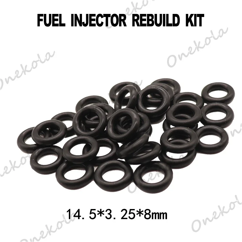 500pieces Fuel injector lower orings rubber seal 14.5*3.25*8mm for BMW Audi Nissan Siemens injector 1439800 1427240