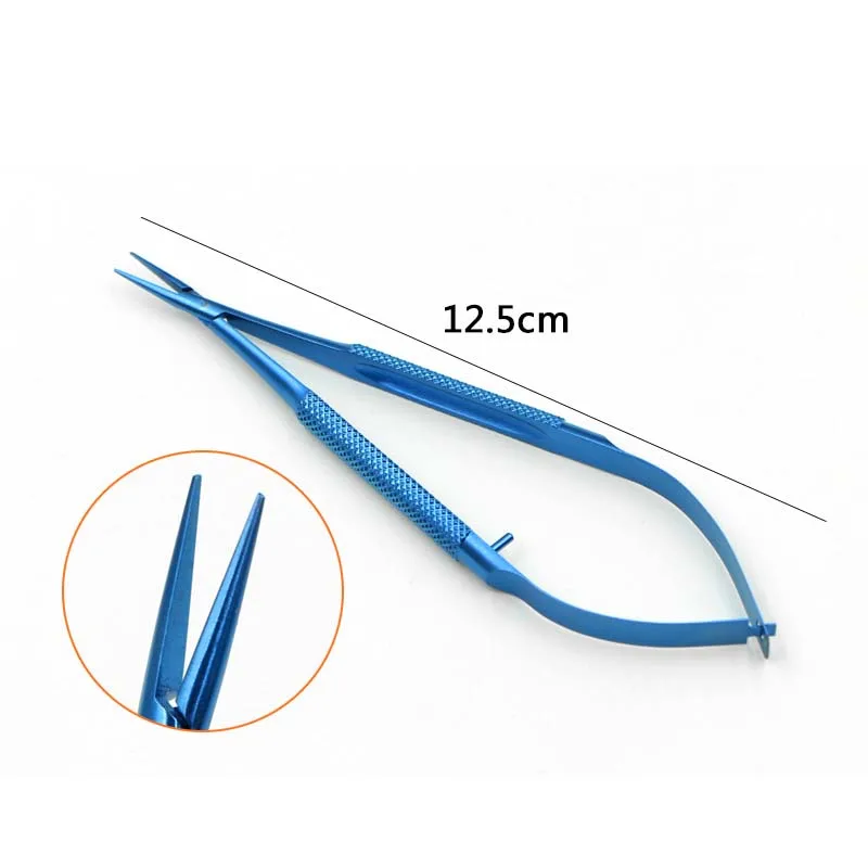 Imagem -05 - Titanium Tlloy Instrumentos Cirúrgicos Oftálmicos Instrumentos Dentários Microcirúrgicos Suportes de Agulha 12.5cm