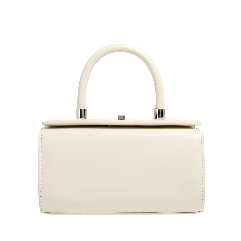

Women High-end Genuine Leather Box Shoulder Bags 2025 New Luxury Designer Female Flap Handbags Simple Commuter Girls Tote Bags
