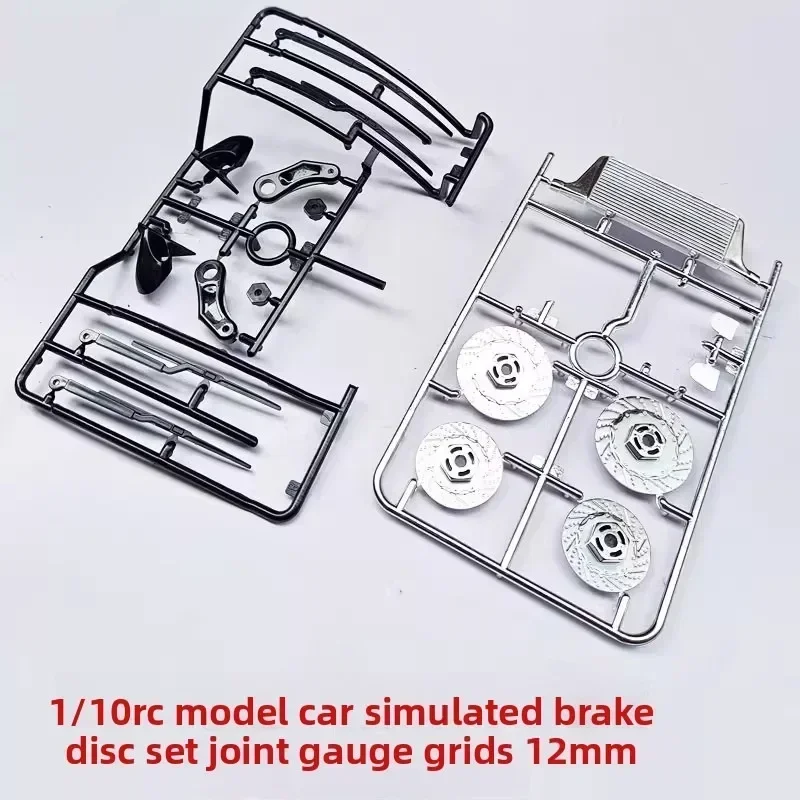 1/10 Scale RC Car Plastic Side-View Mirrors Exhaust Pipe Brake Disc Wipers Model Hobby On-road Off-road Drift Touring