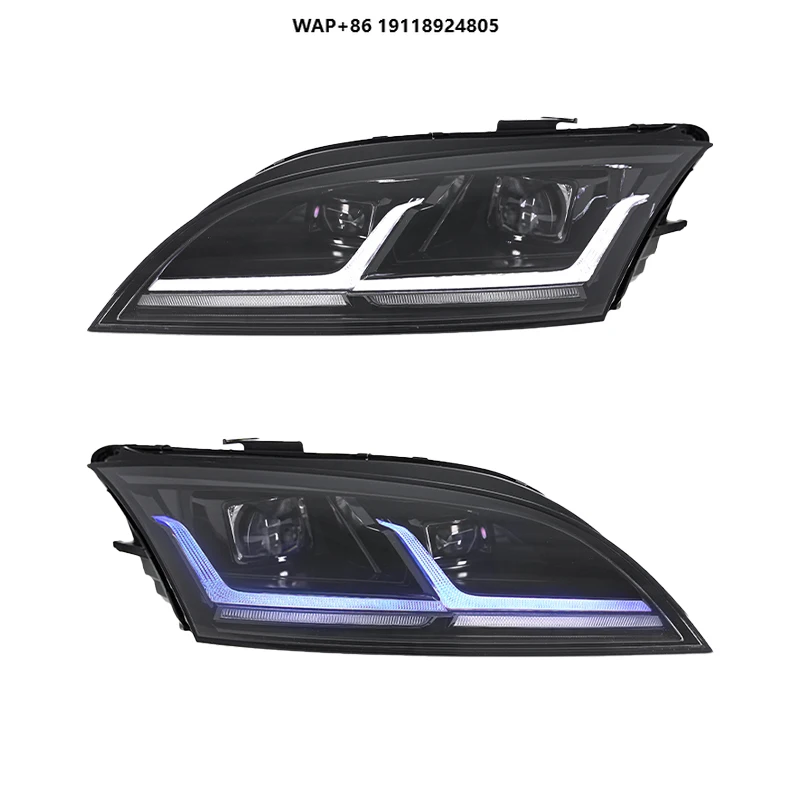 

Для TT Mk2 фара 2008 2014, обновление светодиодной фары TT, динамический сигнальный головной фонарь DRL, передний фонарь для