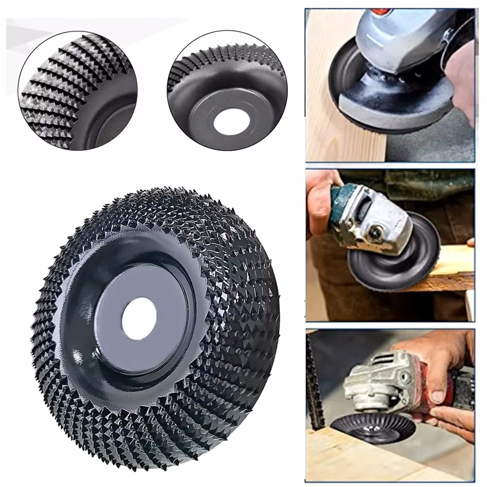 1PC Wood Carving Disc Grinder Wheel Disc 4 Inch Wood Shaping Wheel Wood Grinding Shaping Disc for Angle Grinders Abrasive Tools