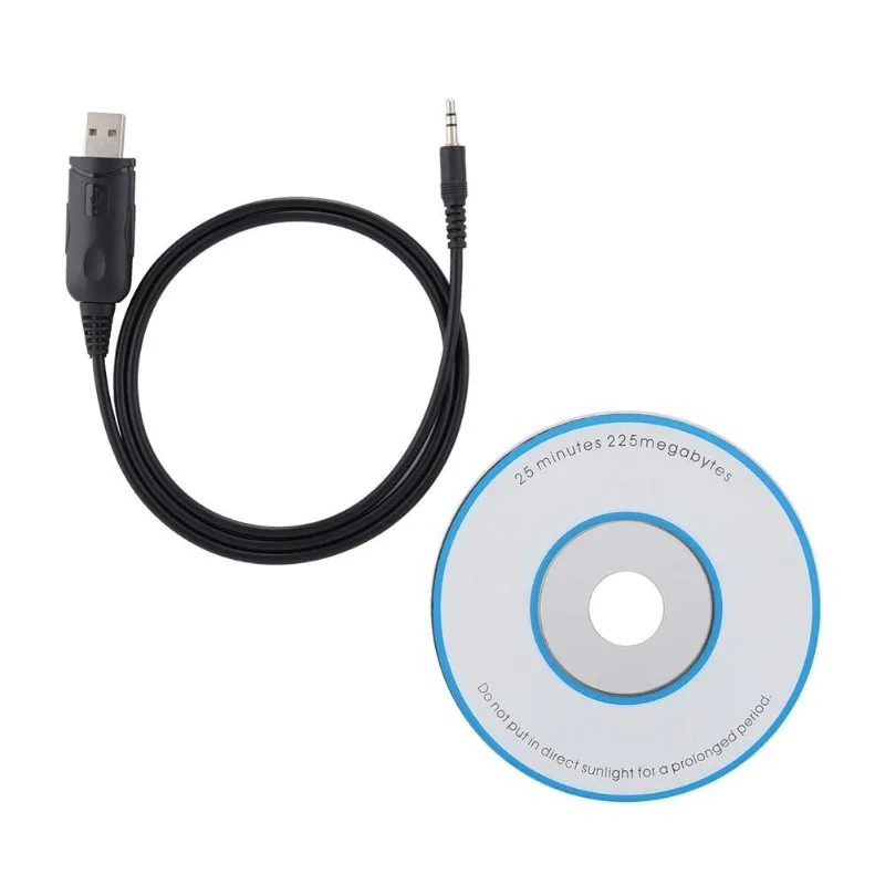 USB Programming Cable Cord with CD Software for QYT KT-8900 KT-8900R KT-7900D KT-980PLUS KT-790 Plus Car Radio for Win10/7/XP