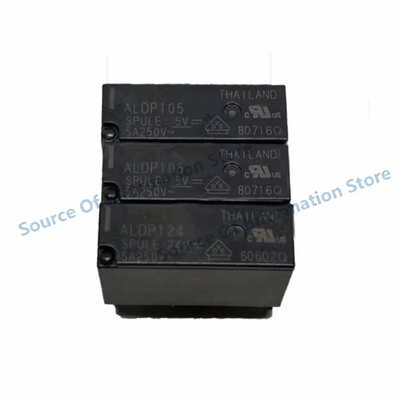 Relé de 10 piezas ALDP105 ALDP112 ALDP124 5A 250V 4Pin DC5V 12V 24V, relés de potencia 100% nuevo y Original