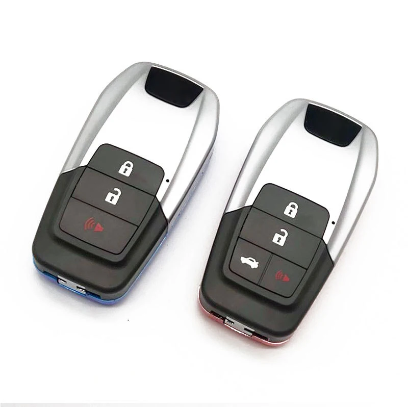 Coque de clé télécommande pliable, 2/3/4 boutons, pour Toyota Camry Corolla Yaris Wish Prado Tundra Hiace