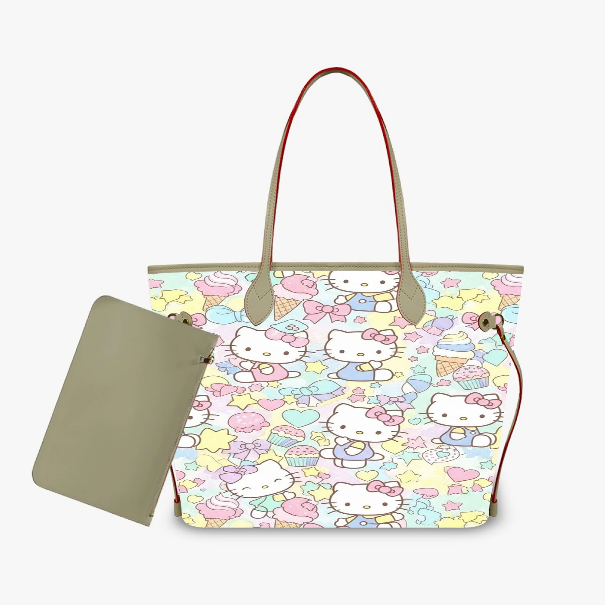 

Сумка Hello Kitty большой вместимости с индивидуальным дизайном, многофункциональная, подходит для всех сезонов