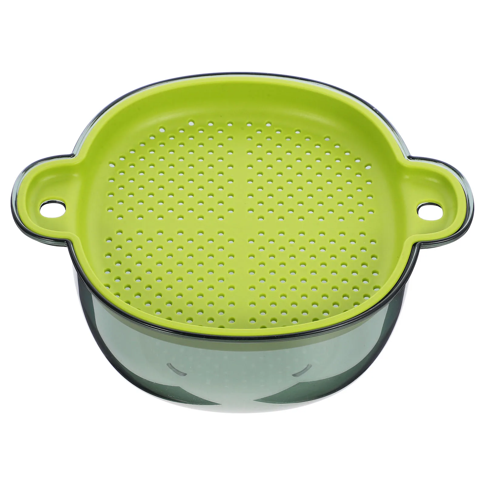 

Double Layered Kitchen Vegetable Basket Food Washing Basin Drain Plastic Bowl Strainer Fruit Reusable Hygienic Multi