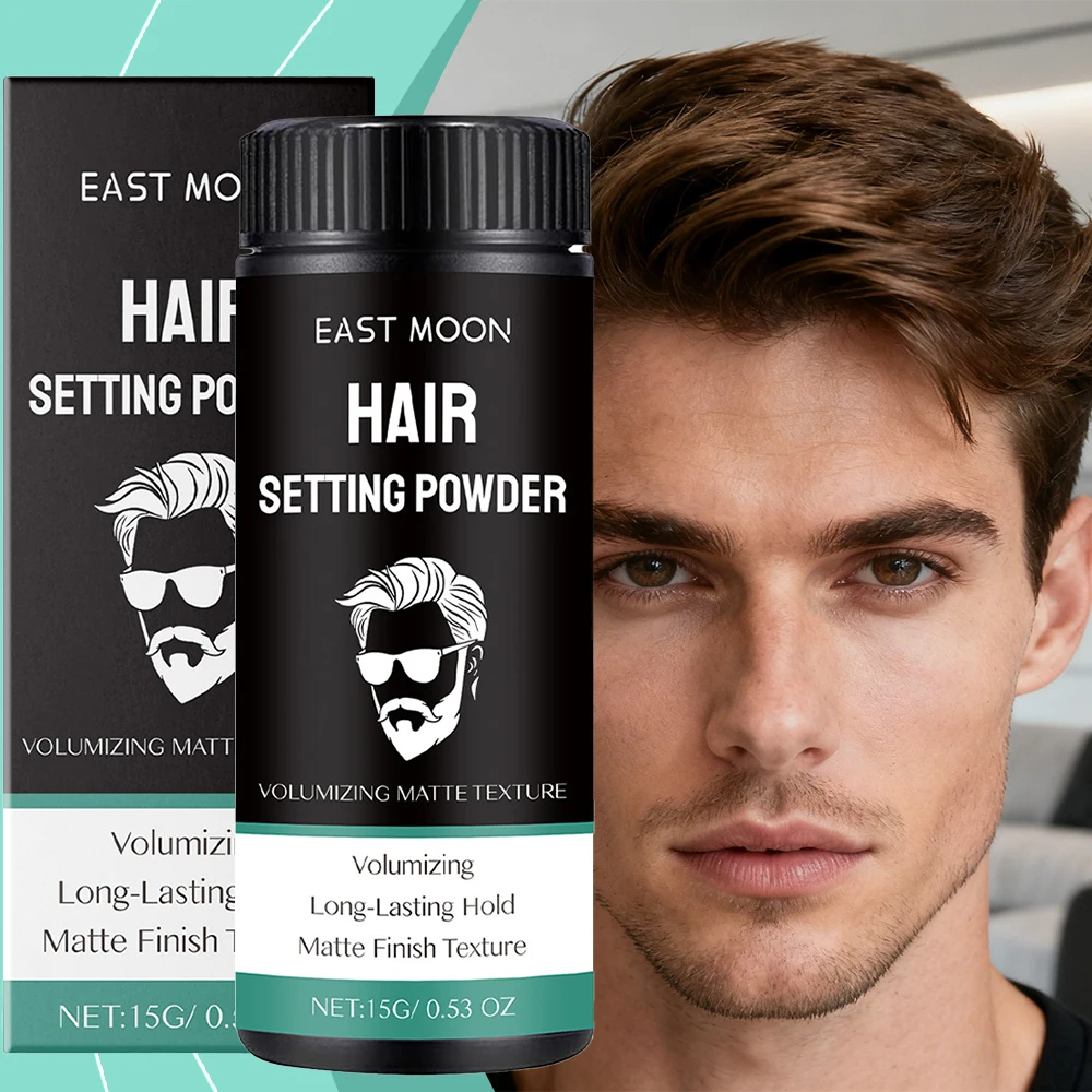 

Пудра для укладки волос EAST MOON 15г, матовая текстурирующая пудра для объема, стойкая фиксация для мужской укладки и всех типов волос