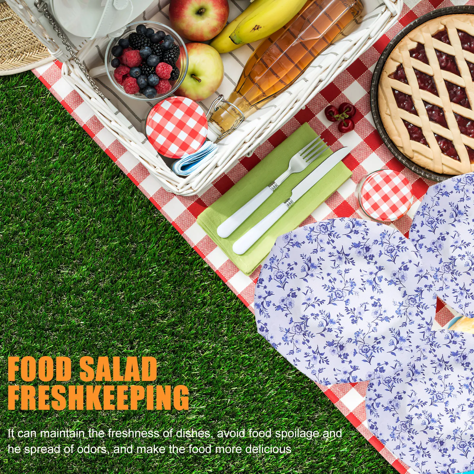 

3Pcs Elastic Fabric Bowl Covers Reusable Washable Stretch Food Storage Covers for Containers and Leftovers Bowl Cover